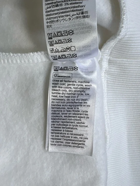 Calvin Klein Men’s White Zip-Up Jacket with Black Logo Panel, Large - Picture 7 of 9